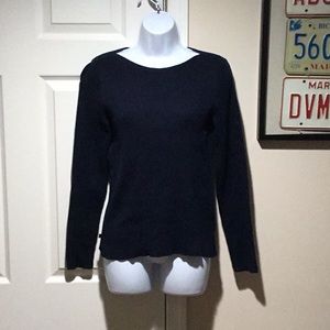 ⭐️ Ralph Lauren Dark Navy Ribbed Boatneck Sweater - Size S